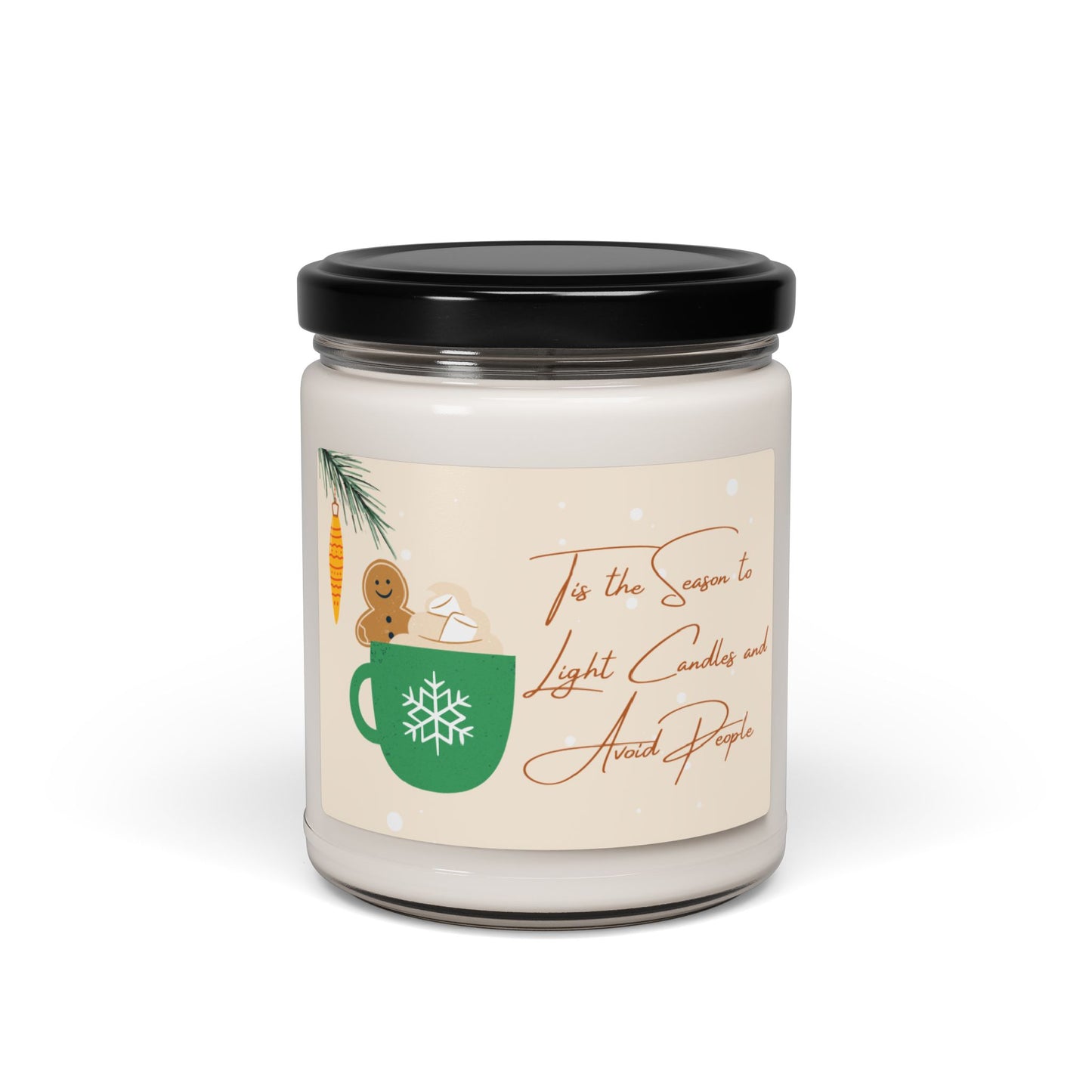 Soy Candle, Christmas Candle, Holiday Candle, Seasonal Candle, Unique Gift, Scented Candle, 9oz Candle, Tis the Season Candle