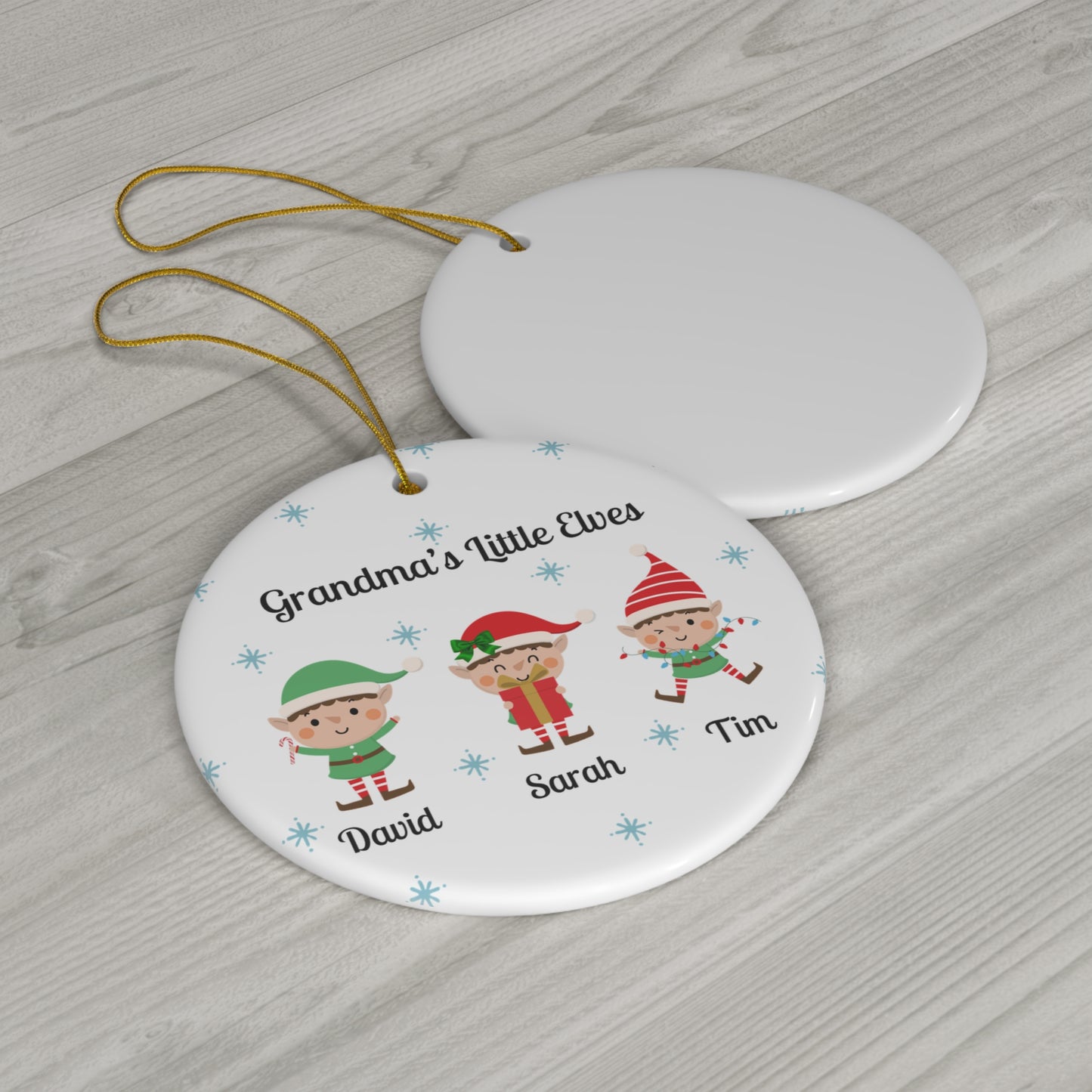 Personalized Grandma's Little Elves Christmas Ornament, Grandma Christmas Gift, Mother's Christmas Gift, Sentimental Gift for Grandma