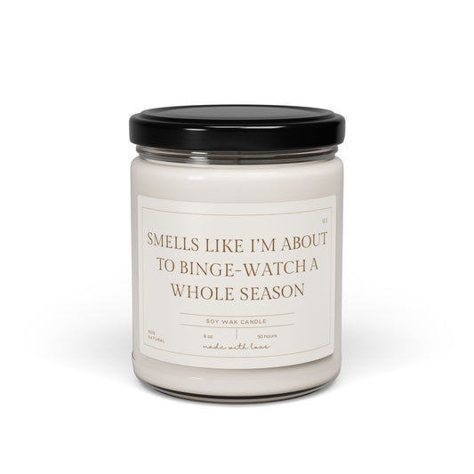 Soy Candle, Smells Like I'm Going to Binge Watch, Relaxation Candle, Aromatherapy Candle, Home Fragrance, Self-care Candle, Cozy Candle