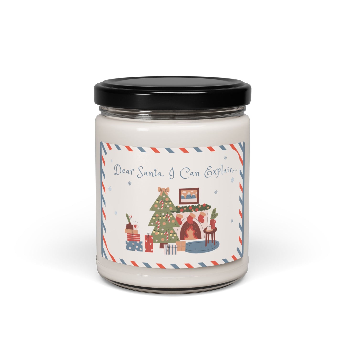 Christmas Scented Candle, Funny Dear Santa I Can Explain 9oz, Holiday Home Decor, Gift for Her, Winter Celebration Decor, Festive Fragrance