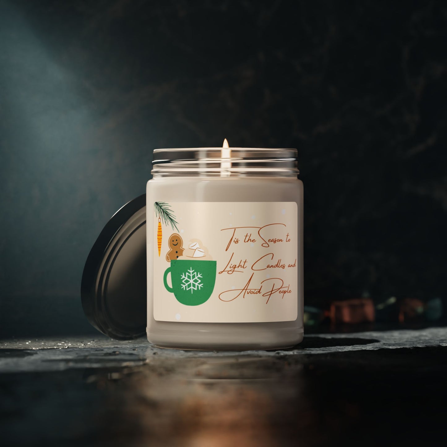 Soy Candle, Christmas Candle, Holiday Candle, Seasonal Candle, Unique Gift, Scented Candle, 9oz Candle, Tis the Season Candle