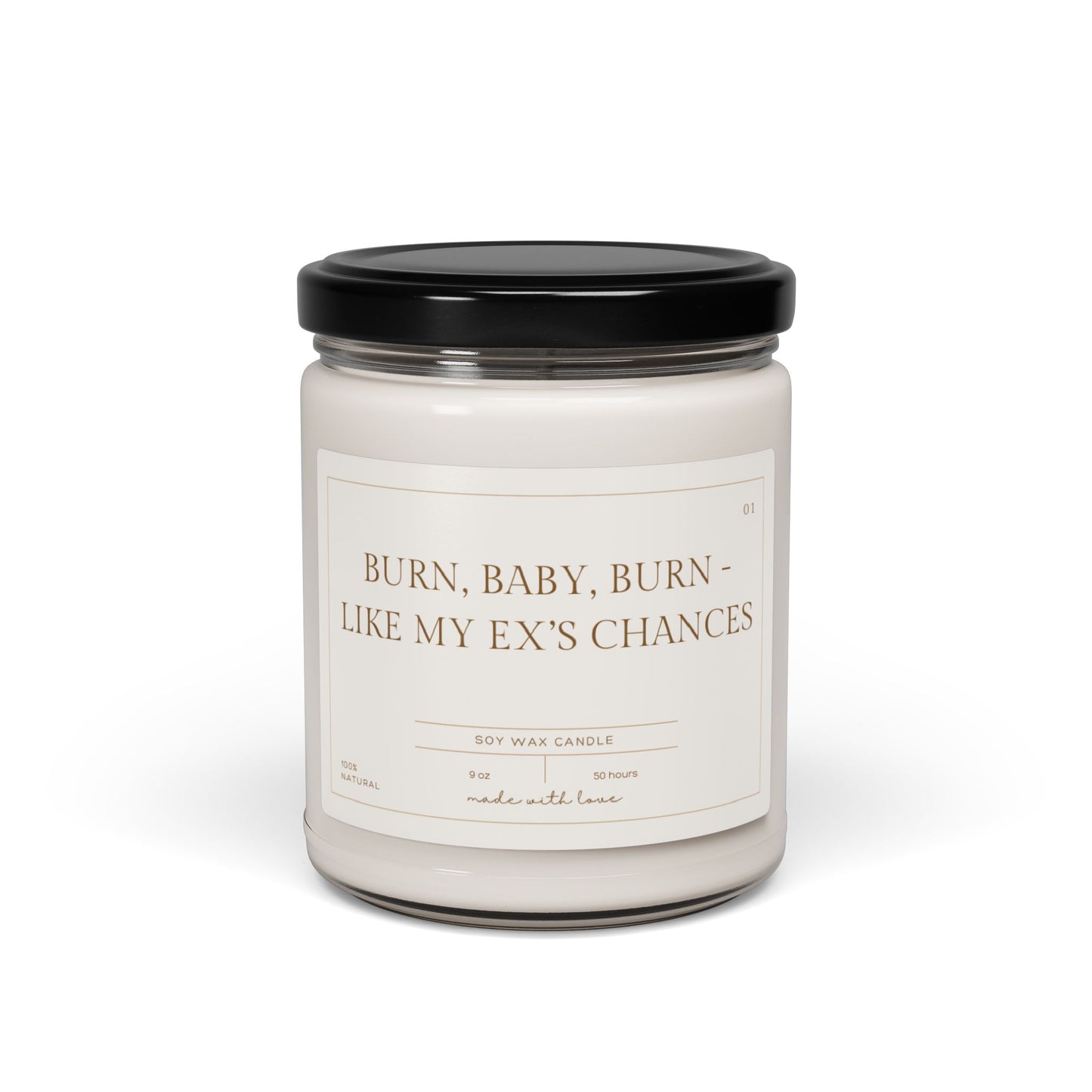 Soy Candle, Exes Gift, 9oz Candle, Scented Candle, Burn Baby Burn Candle, Funny Candle