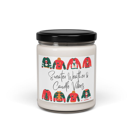 Soy Candle, Fall Candle, Sweater Weather Candle, Funny Candle, Holiday Candle, Candle Gift, Home Decor, 9oz Candle, Candle Vibes, Cozy