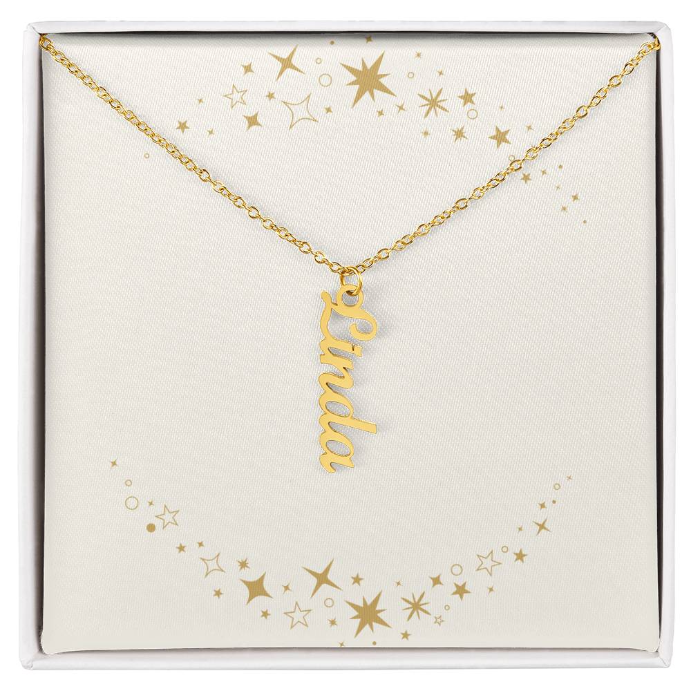 Name Plate Vertical Necklace