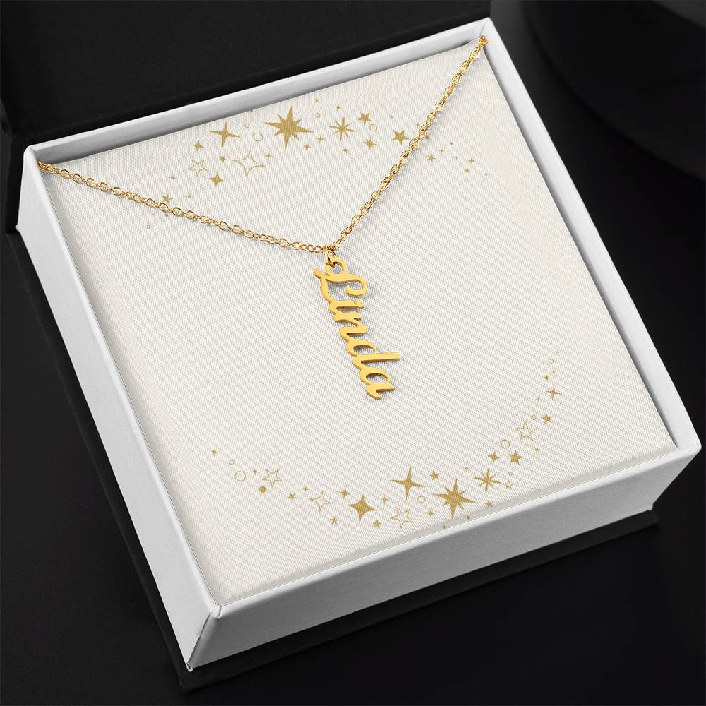 Name Plate Vertical Necklace