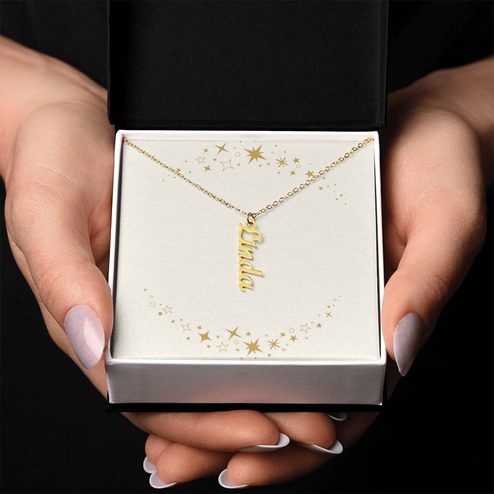 Name Plate Vertical Necklace