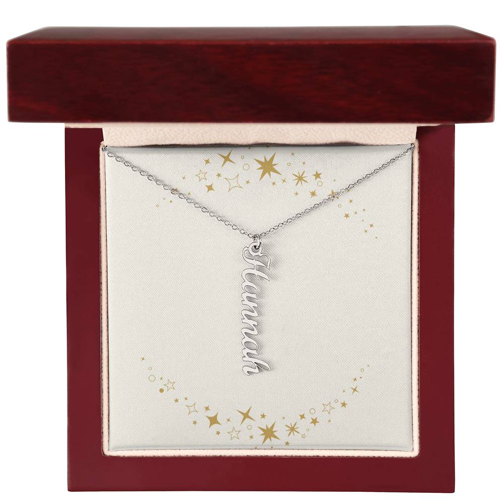 Name Plate Vertical Necklace