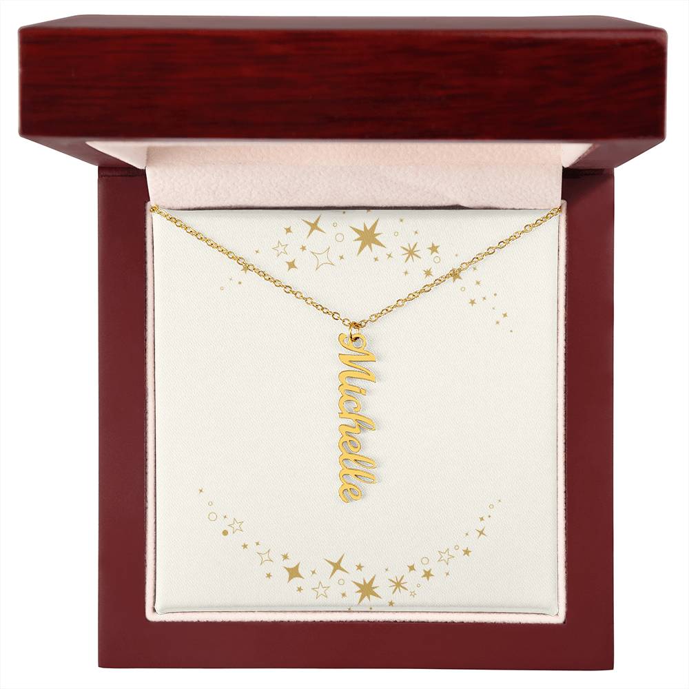 Name Plate Vertical Necklace