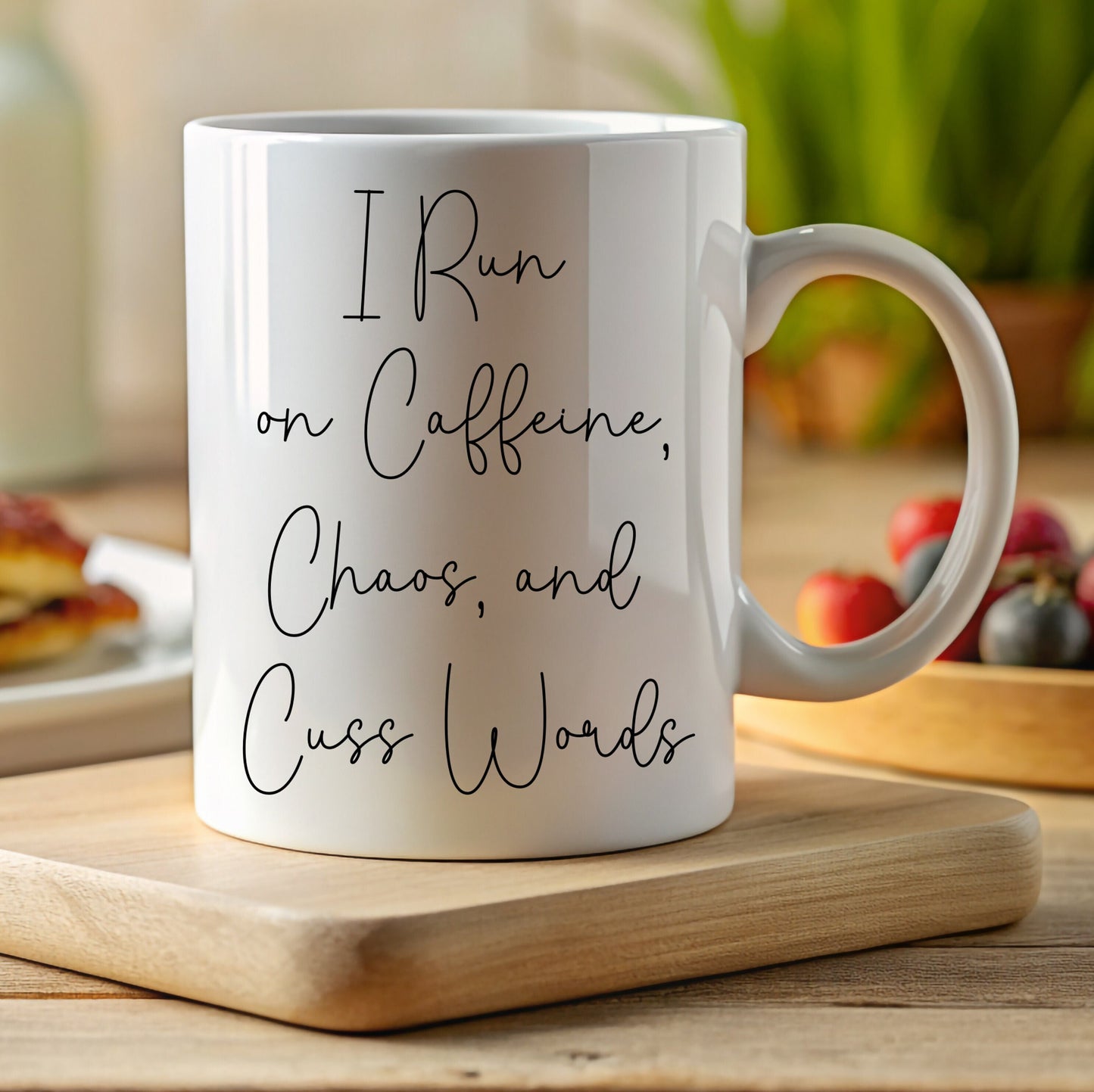 Funny Run On Coffee And Cuss Words Mug, Funny Mug,Mothers Day Gifts,Mothers Day Mug,Gift from Daughter,Moms Birthday Gift,Coffee Mug