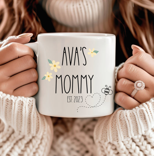 New Mom Custom Coffee Mug For Mothers Day Gift, First Time Mom Gift,Gifts For New Mom,First Mothers Day,Gift From Husband,Gift to Daughter