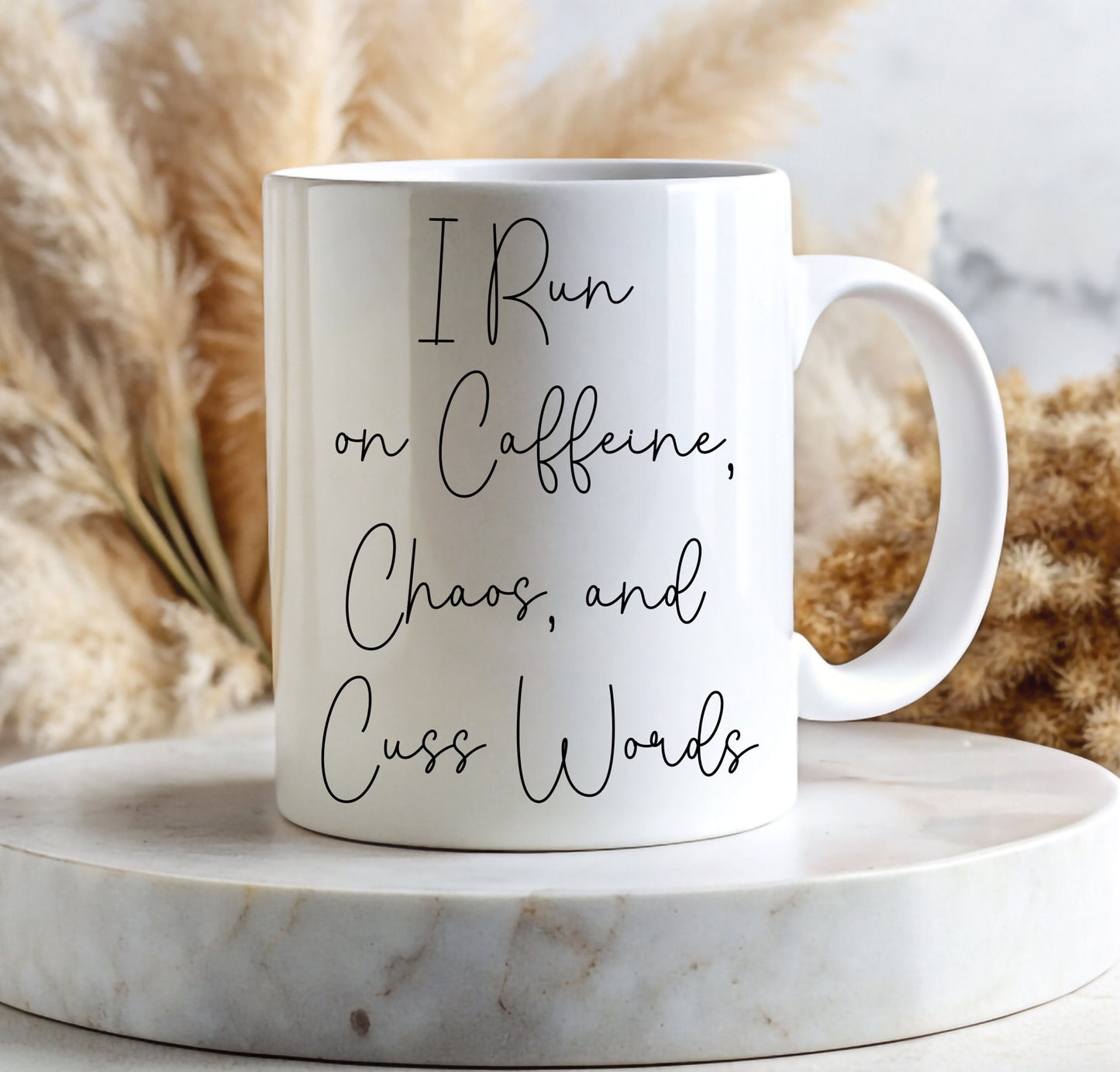 Funny Run On Coffee And Cuss Words Mug, Funny Mug,Mothers Day Gifts,Mothers Day Mug,Gift from Daughter,Moms Birthday Gift,Coffee Mug